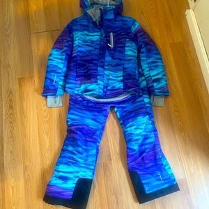 Blue Purple Girls Ski and Snow Suit 12 Sunice